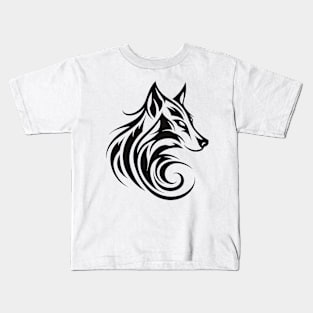 Wolf Animal Freedom World Wildlife Wonder Vector Graphic Kids T-Shirt